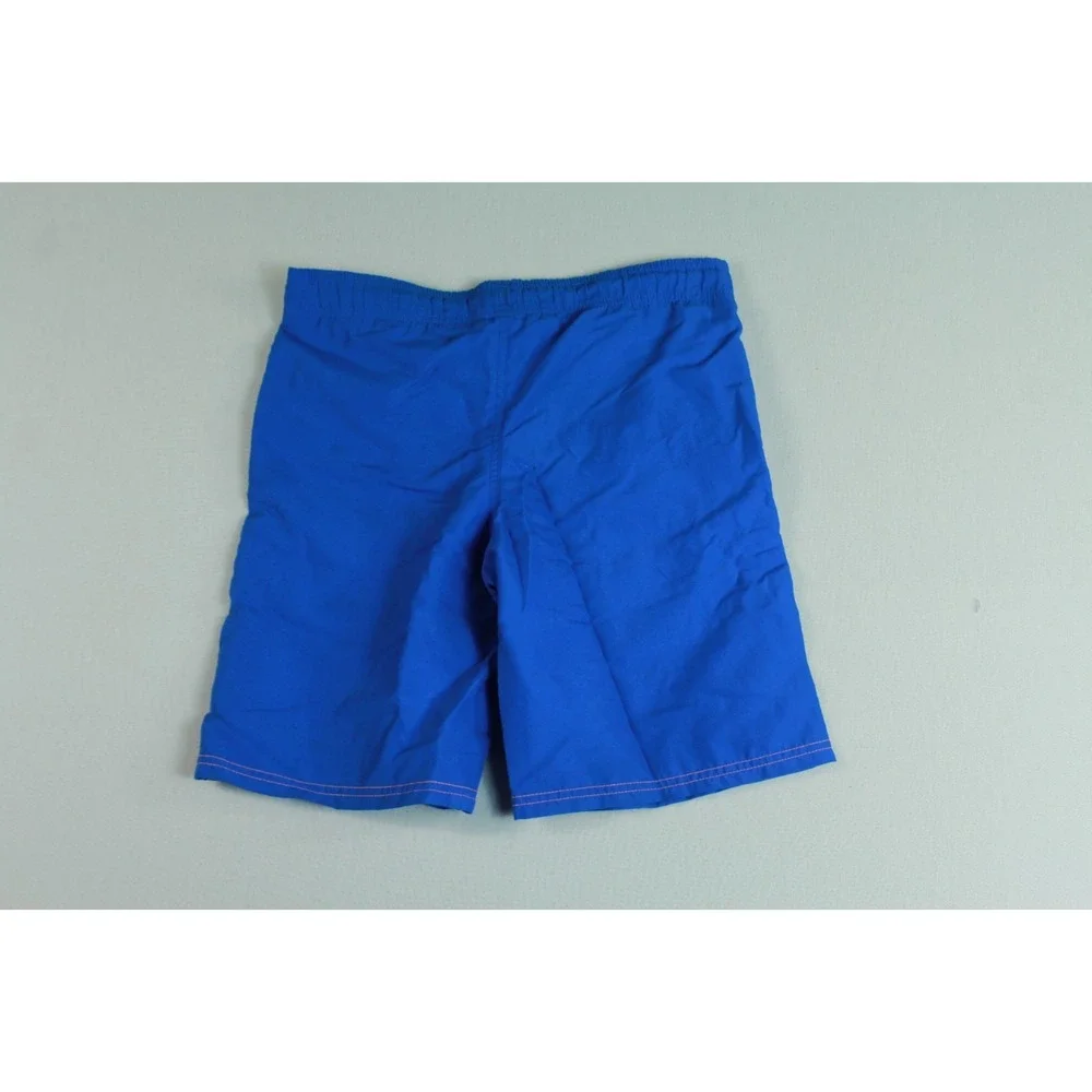 Nike Men Blue Board Shorts Swoosh Logo Beach Summer Casual Size Medium